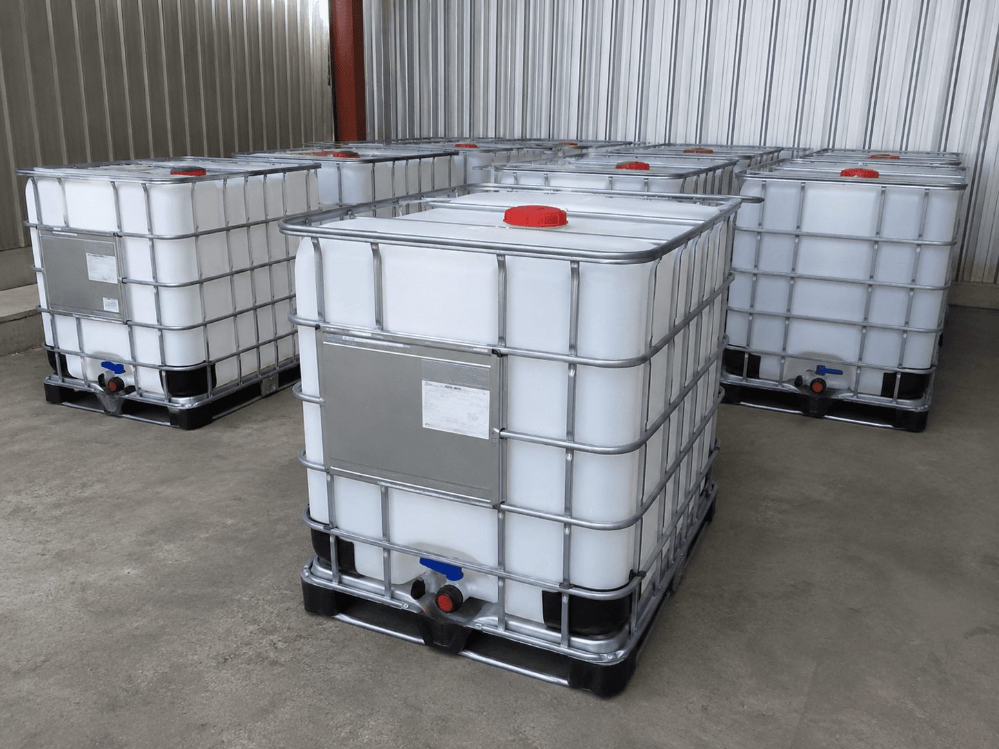 IBC totes in warehouse